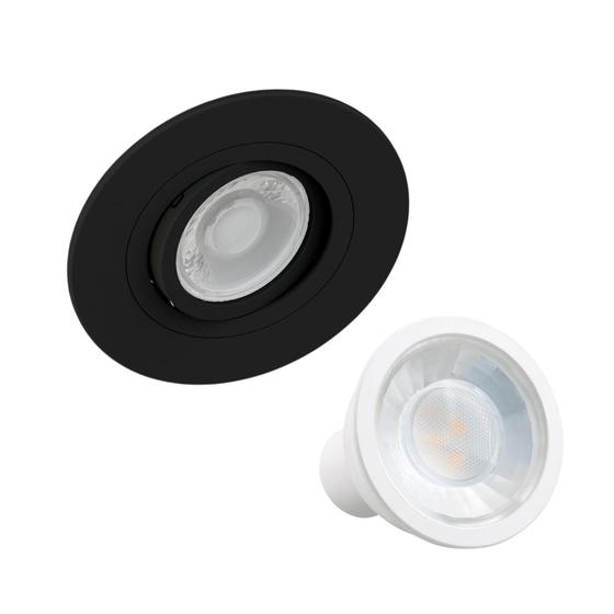 Imagem de Spot De Embutir Mr16 Dicroica Redondo Plano + Led