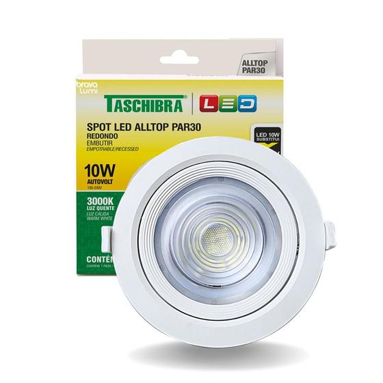 Imagem de Spot de Led Embutir Alltop Par30 Redondo 10W Bivolt Taschibra