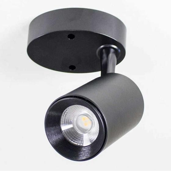 Imagem de Spot de Sobrepor Preto LED 7W 6000K Bivolt DS7079 Delis