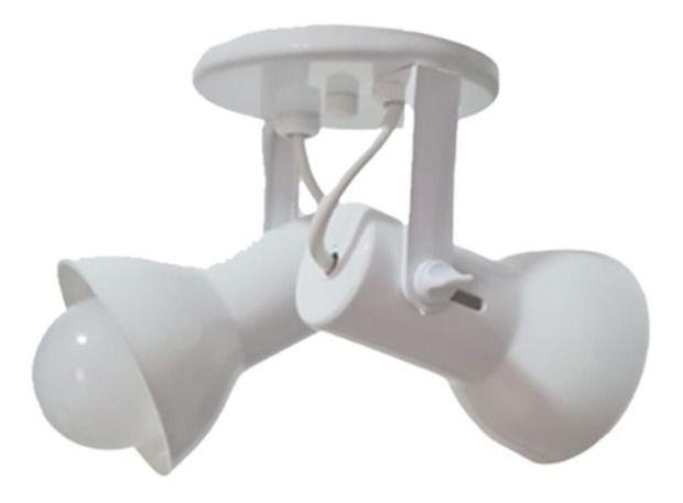 Spot De Sobrepor Stella Duplo 2 Lampadas Branco Menor preço em Spot De Sobrepor Stella Duplo 2 Lampadas Branco