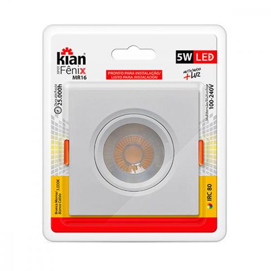 Imagem de Spot Emb.05W Led 3000K Quad Kian