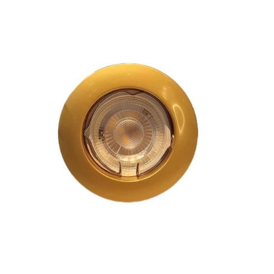 Imagem de Spot Embutido Metal Dourado Redondo Fixo Soq Gu10 - Mirage