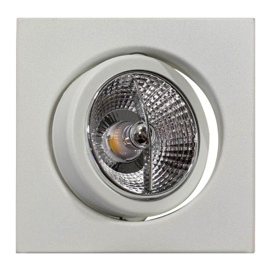 Imagem de Spot Embutir Quadrado Rente Pop + Led Ar70 2700k St1834