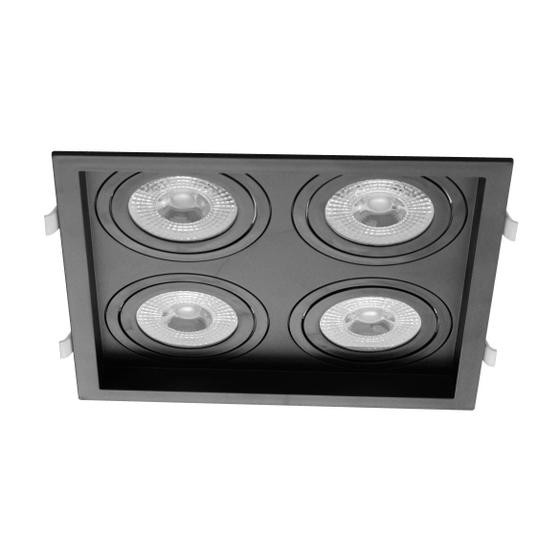 Spot Embutir Quadruplo Recuado P/ LED PAR20 Save Energy SE-330.2907 ST2843 Menor preço em Spot Embutir Quadruplo Recuado P/ LED PAR20 Save Energy SE-330.2907 ST2843
