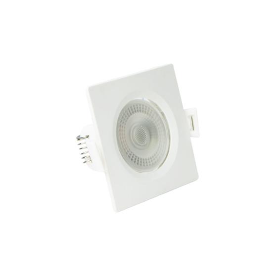 Imagem de Spot Led 3w Quadrado Embutir 3500K Branco Quente - Decoração Iluminação Casa Loja Sanca Luminária