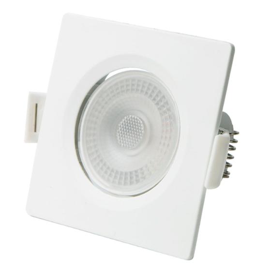 Imagem de Spot Led 3w Quadrado Embutir 6500K Branco Frio - Luminária Decoração Casa Loja Gesso Sanca