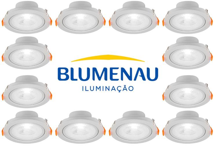 SPOT LED CROICA 6W EMBUTIR REDONDO DIRECIONÁVEL BIVOLT 6500K - Blumenau KIT 12 UNIDADES Menor preço em SPOT LED CROICA 6W EMBUTIR REDONDO DIRECIONÁVEL BIVOLT 6500K - Blumenau KIT 12 UNIDADES