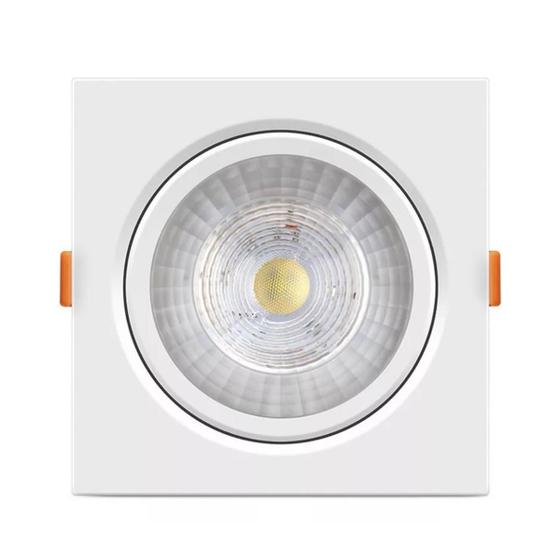 Imagem de Spot Led Croica Embutir Teto Gesso Quadrado MR11 3W Luminária Cozinha Quarto Direcionável