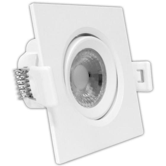 Spot Led de Embutir Quadrado Mr16 5w Bivolt 6000k Luz Branca Menor preço em Spot Led de Embutir Quadrado Mr16 5w Bivolt 6000k Luz Branca