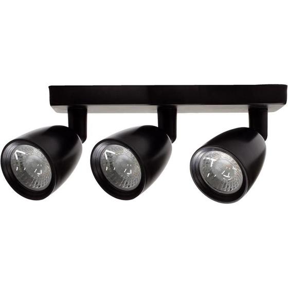 Imagem de Spot Led Direct Mr16 3X4W 3000K Preto - Base Linear