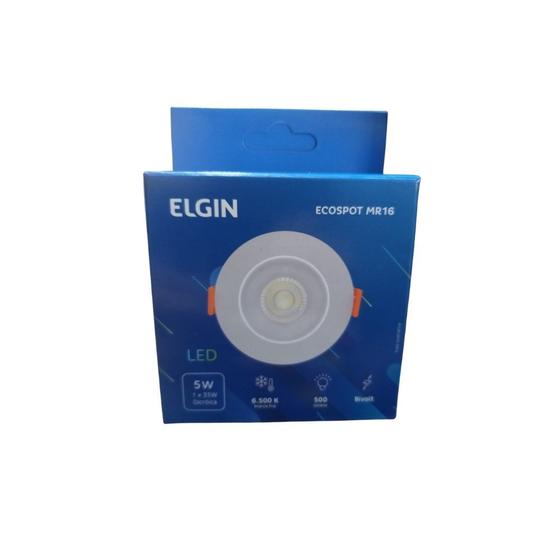 Imagem de Spot led elgin luminária mr16 5w 6500k branco frio direcionável redondo