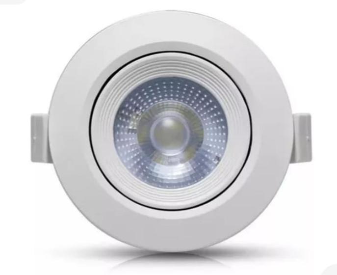 Imagem de Spot LED Embutir Direcionável Redondo  9W Bivolt  Branco Quente 3000k 11cm2.5cm11cm