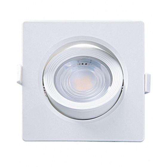 Imagem de Spot Led Embutir Quadrado Alltop Par20 7w 6500K Luz Branca Taschibra Kit Com 10 Peças