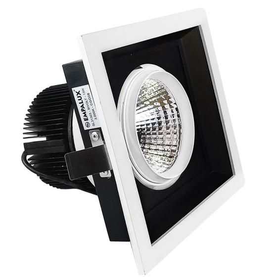 Imagem de Spot Led Embutir Quadrado Direcionável 13W Bivolt B. Quente