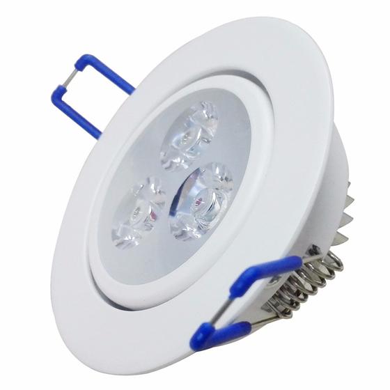 Imagem de Spot Led Embutir Sanca de Gesso Modelo Redondo 3W Branco Frio 6500K
