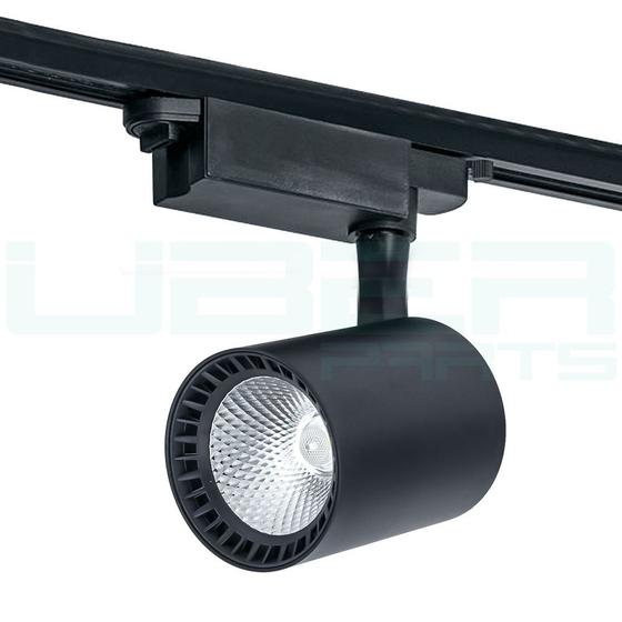 Spot LED Integrado para trilho eletrificado Preto Frio 6000k Menor preço em Spot LED Integrado para trilho eletrificado Preto Frio 6000k