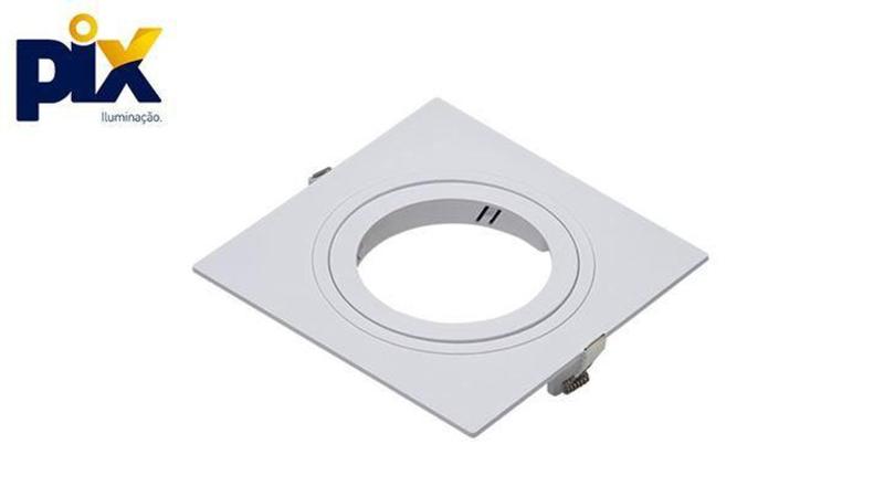 Imagem de Spot Led Pix Embutir Quadrado Plano Branca Par20 Dimensões 13cm x 13 cm