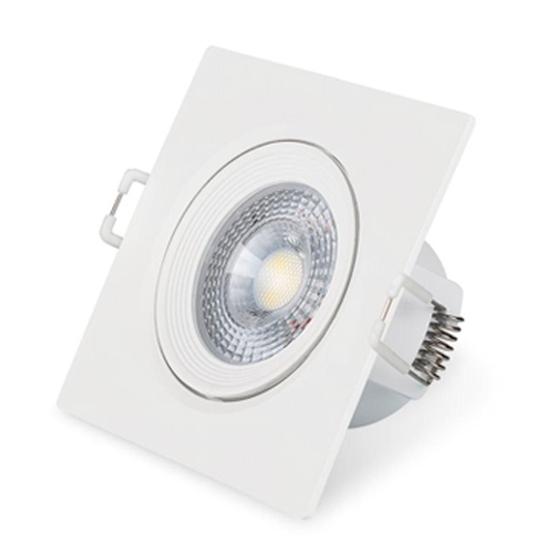 Imagem de Spot Led Quadrada Embutir 5w Amarela 3000k Nl-05q 90x90x43mm  - Nitrolux