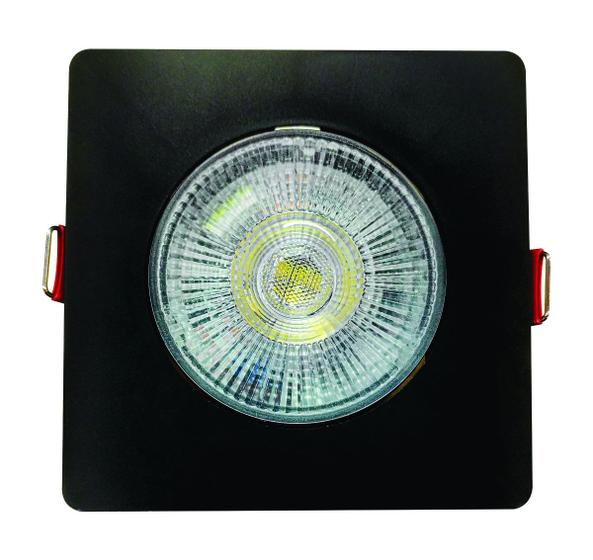 Imagem de Spot Led Quadrado 5W Branco Frio 6500k Preto Bivolt