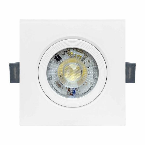 Imagem de SPOT LED QUADRADO DIRECIONAVEL EMBUTIR 5W BRANCO FRIO 6500k BIVOLT - GALAXY