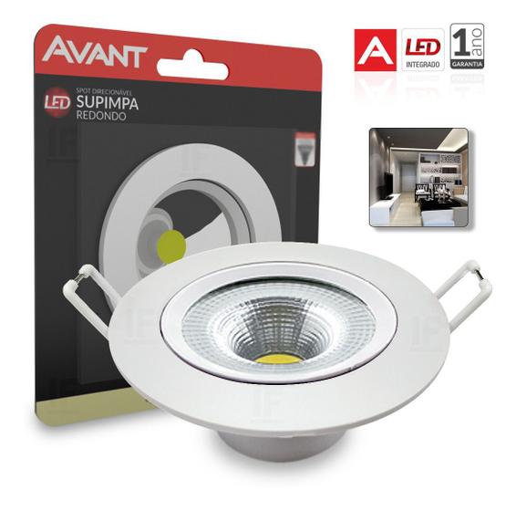 Spot Led Redondo 7w Branco Bivolt Avant Menor preço em Spot Led Redondo 7w Branco Bivolt Avant