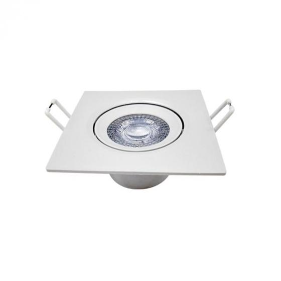 Imagem de Spot Led Supimpa Embutir Quadrado 5w 3000k Bivolt Branco