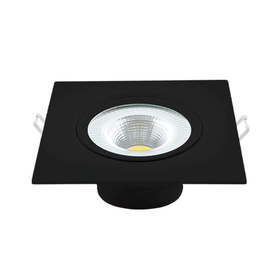 Imagem de Spot Led Supimpa Embutir Quadrado 5w 3000k Bivolt Preto