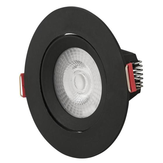 Imagem de Spot LED Tramontina Redondo 3 W 3000 K Preto com Luz Amarela