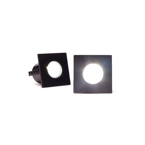 Imagem de Spot para móveis LED PIK Quadrado 1W Preto 2 peças