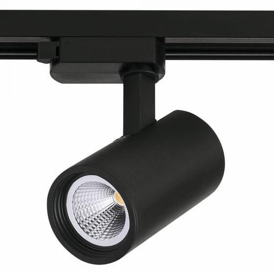 Imagem de Spot para Trilho 7W Eletrificado Preto Led Luz Branco Quente 3000K