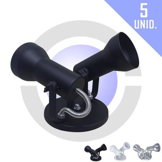Imagem de Spot Sobrepor Modelo Soft 2 Lamp.aluminio Esc Br Pto Kit 5