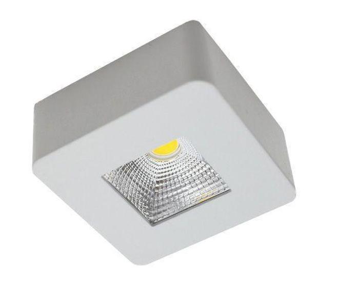 Imagem de Spot sobrepor plafon quadrado 4000k 5w bivolt branco - Bela Home