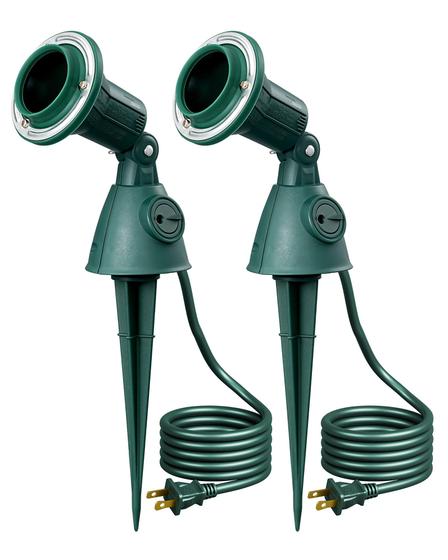 Imagem de Spotlight EDISHINE - Sensor Crepuscular - 120V - À Prova D'Água - Pacote com 2 Unidades