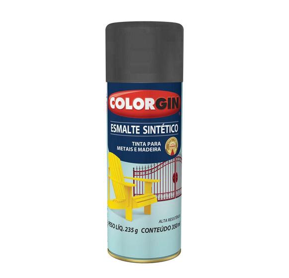 Imagem de Spray 748 Colorgin Esmalte  Sintético Preto Fosco