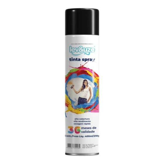 Imagem de SPRAY ALTA TEMP PRETO FOSCO 400ml - LEV&UZE