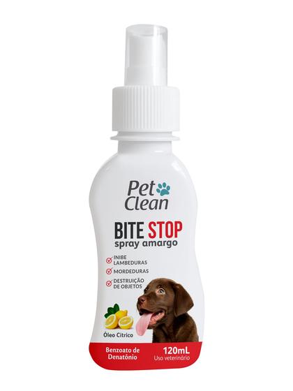 Imagem de Spray Amargo Adestrador Bite Stop Cães Pet Clean 120ml