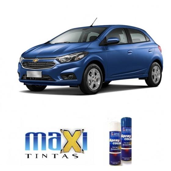 Imagem de Spray automotivo azul infinity gm + verniz spray 300ml