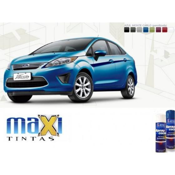 Imagem de Spray automotivo azul monte carlo + verniz spray 300ml