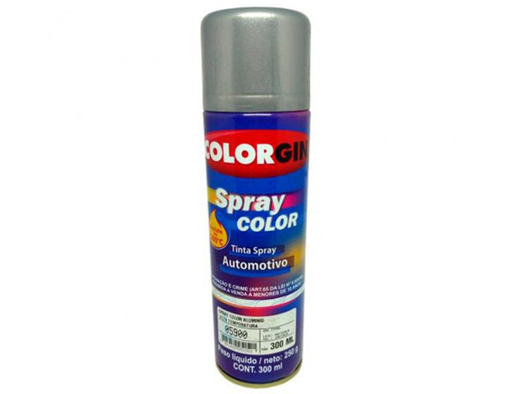 Imagem de Spray Automotivo Colorgin Alumínio Alta Temperatura 500º 300ml