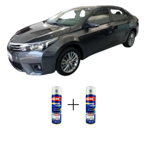 Imagem de SPRAY AUTOMOTIVO Magnetic Gray Met - 1G3 Toyota + SPRAY VERNIZ 300ML