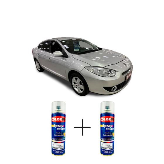 Imagem de Spray automotivo prata etoile met - knh renault + spray verniz 300ml