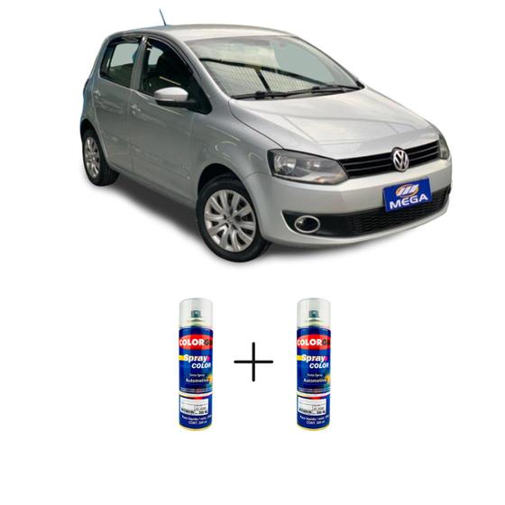 Imagem de Spray automotivo prata light + spray verniz 300ml