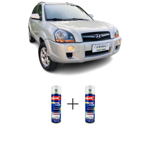 Imagem de SPRAY AUTOMOTIVO Shimmering Silver Met - N3S Hyundai + SPRAY VERNIZ 300ML