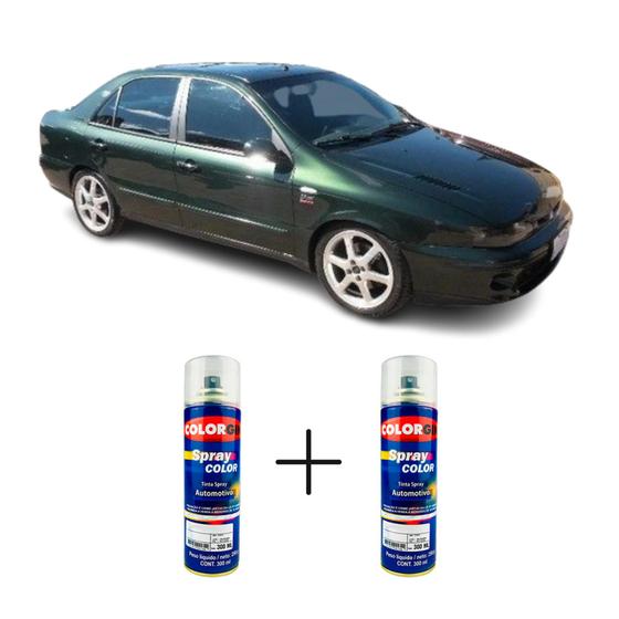 Imagem de SPRAY AUTOMOTIVO Verde Amazon Fiat + SPRAY VERNIZ 300ML