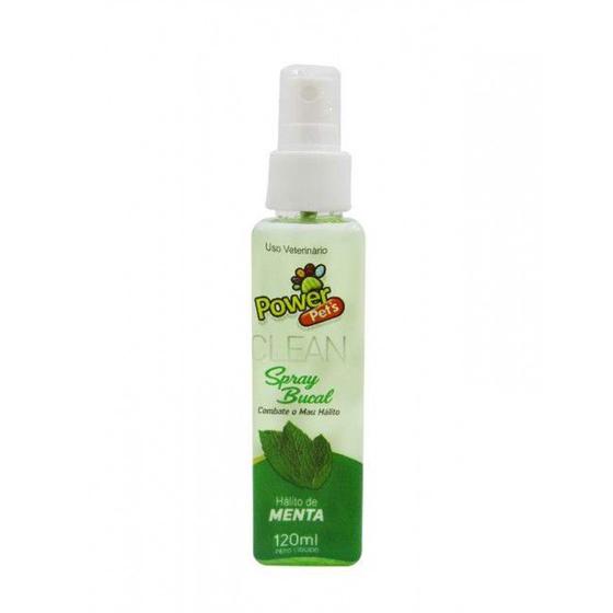 Imagem de Spray bucal cães/gatos mal halito Powerpets Menta 120ml