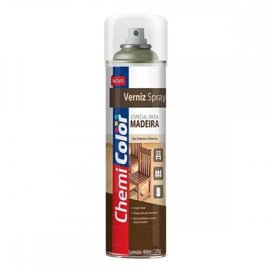 Imagem de Spray Chemicolor Verniz Madeira Imbuia 400Ml/220G.