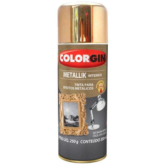 Imagem de Spray Colorgin Metallik 350ml Dourado 57 Interior