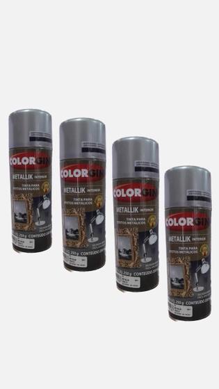 Imagem de Spray colorgin metallik prata caixa com 04