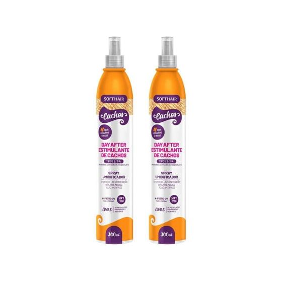 Imagem de Spray Day After Soft Hair 300Ml Estim. Cachos - Kit Com 2Un