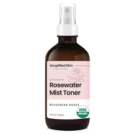 Imagem de Spray de água de rosas simplificado para pele para rosto e cabelo 120ml